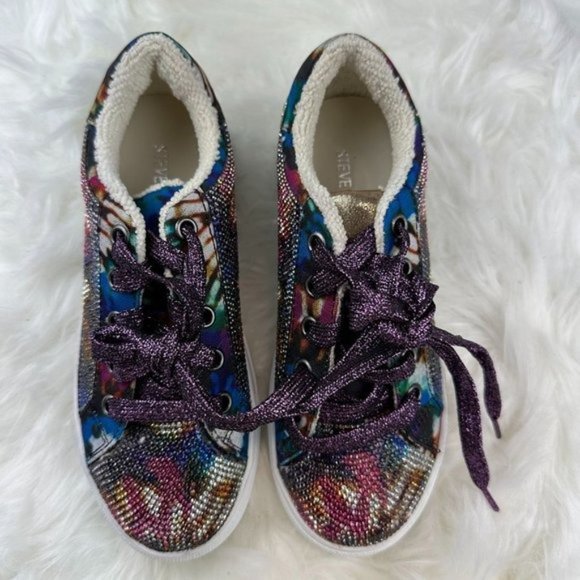 Steve Madden JCeecee Crystal Embellished Sneaker in Tie Dye - Picture 2 of 6